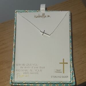 Isabella M. Sterling Silver Cross Necklace
